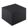 Premium soft touch paper watch box with custom logo printing, interior foam padding, and magnetic closure