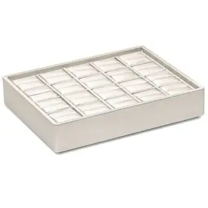 Linea Stackable 20-Ring Display Tray – Customizable Jewelry Organizer