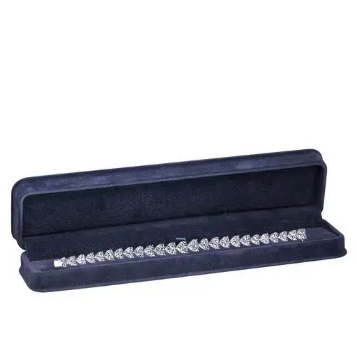 Luxury suede bracelet boxes with ornate design, custom jewelry packaging