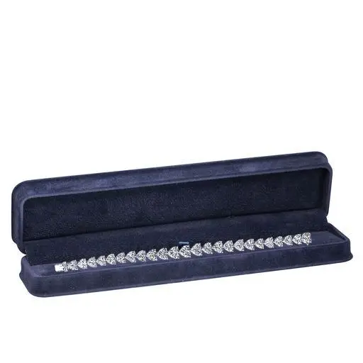 Luxury suede bracelet boxes with ornate design, custom jewelry packaging