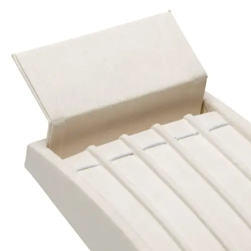 Custom Suede 5-Bracelet Dome Display Box - OEM Jewelry Packaging Custom suede 5-bracelet dome display box with clear acrylic dome top - OEM jewelry packaging