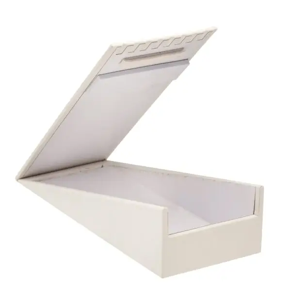 Custom suede laydown chain ramp for necklace and pendant gift boxes, premium jewelry display insert