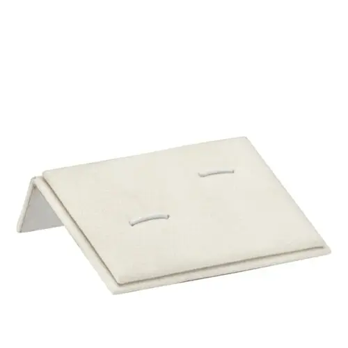 Custom suede cufflink display box with branded logo and foam insert for luxury jewelry packaging