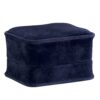Custom luxury suede double ring box with embossed logo, premium foam insert for fine jewelry packaging