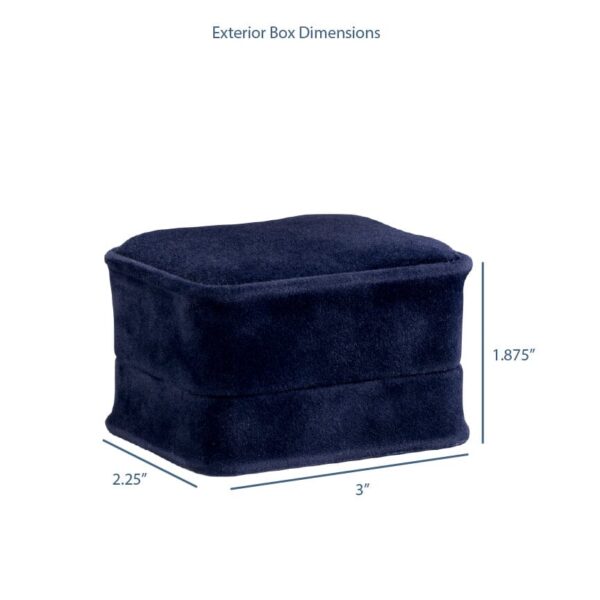 Custom luxury suede double ring box with embossed logo, premium foam insert for fine jewelry packaging