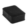Custom rich suede long T-style earring box with ornate branding—wholesale jewelry packaging