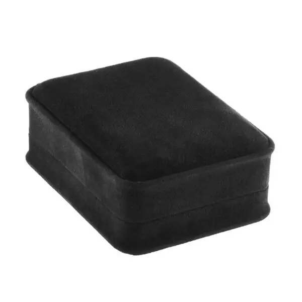 Custom rich suede long T-style earring box with ornate branding—wholesale jewelry packaging