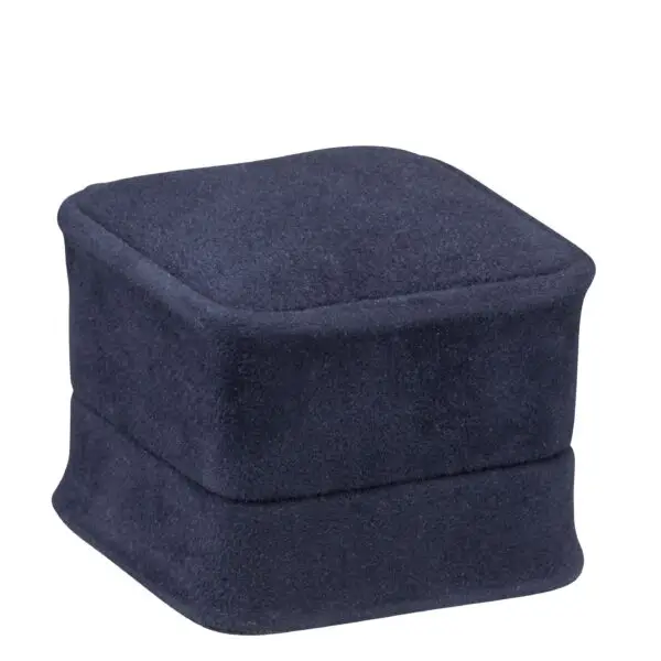 Custom luxury suede earring box with ornate embossed finish and custom branding, jewelry packaging for brands and retailers