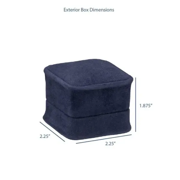 Custom luxury suede earring box with ornate embossed finish and custom branding, jewelry packaging for brands and retailers