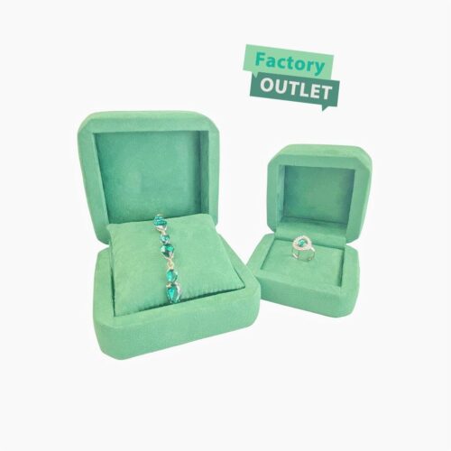 Premium suede minimalist earring box with custom logo branding for jewelry brands