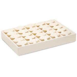 Suede Stackable 25-Slot Earring T-Bar Display Tray