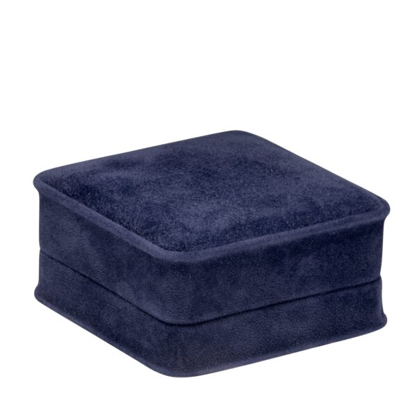 Custom suede luxury jewelry box, ornate design, fully customizable colors and logo for wholesale jewelry brands