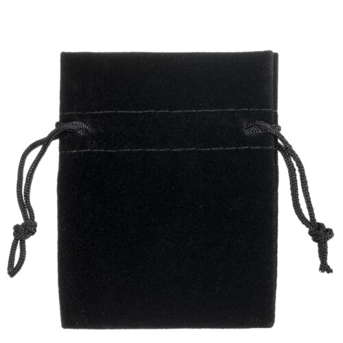 Premium small suede rectangular jewelry pouch with custom logo, ideal for luxury jewelry packaging and branding