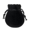 Luxury Suede Jewelry Pouch - Custom Printed, X-Small (OEM/Private Label) Luxury suede bell jewelry pouch in custom colors with personalized logo branding, silk lining, and drawstring closure