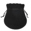 Premium Suede Bell Jewelry Pouch with Custom Branding – X-Large Premium suede bell jewelry pouch in luxury cream and black options with drawstring closure, custom branding ready