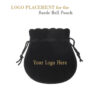 Premium Suede Bell Jewelry Pouch with Custom Branding – X-Large Premium suede bell jewelry pouch in luxury cream and black options with drawstring closure, custom branding ready