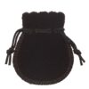 Luxury Suede Jewelry Pouch - Custom Printed, X-Small (OEM/Private Label) Luxury suede bell jewelry pouch in custom colors with personalized logo branding, silk lining, and drawstring closure