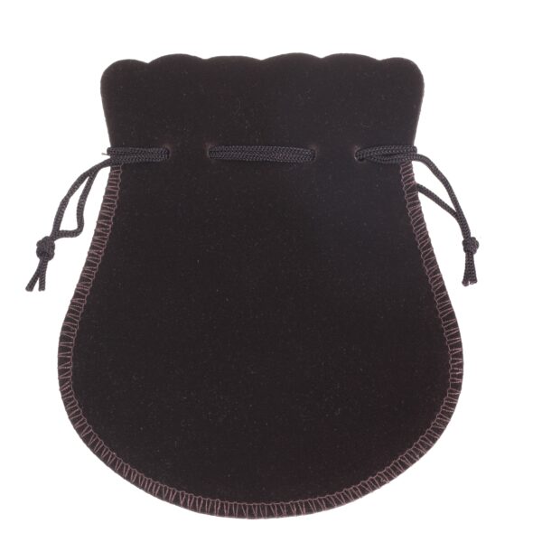 Premium Suede Bell Jewelry Pouch with Custom Branding – X-Large Premium suede bell jewelry pouch in luxury cream and black options with drawstring closure, custom branding ready