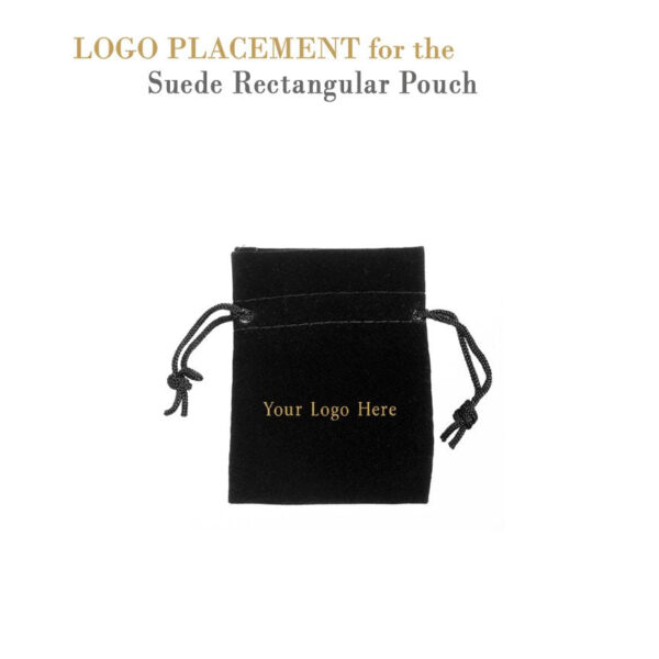 Custom Suede Rectangular Pouch – X-Small, Factory-Direct Private Label Premium suede X-small rectangular pouch, customizable with logo and colors for jewelry brands and gifting