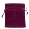 Custom suede rectangular jewelry pouch with logo branding and foam insert for luxury packaging