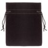 Custom suede rectangular jewelry pouch with logo branding and foam insert for luxury packaging