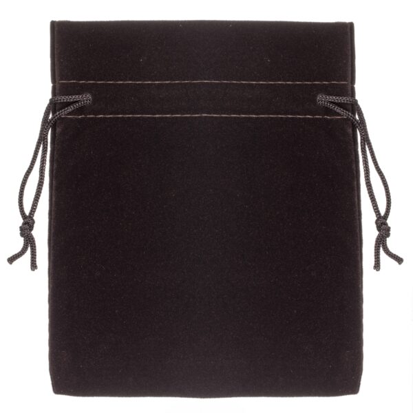 Custom suede rectangular jewelry pouch with logo branding and foam insert for luxury packaging