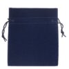 Custom suede rectangular jewelry pouch with logo branding and foam insert for luxury packaging