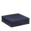 Luxury suede necklace presentation box with custom foam insert and embossed logo branding