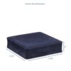 Luxury suede necklace presentation box with custom foam insert and embossed logo branding