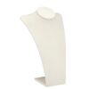 Suede X-large necklace display stand with custom logo branding for jewelry retail