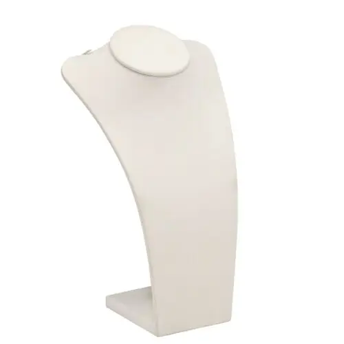 Custom Suede Medium Necklace Display Stand — Branded Jewelry Packaging Premium suede medium necklace display stand with custom branding options for jewelry retail packaging