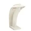 Premium suede medium necklace display stand with custom branding options for jewelry retail packaging
