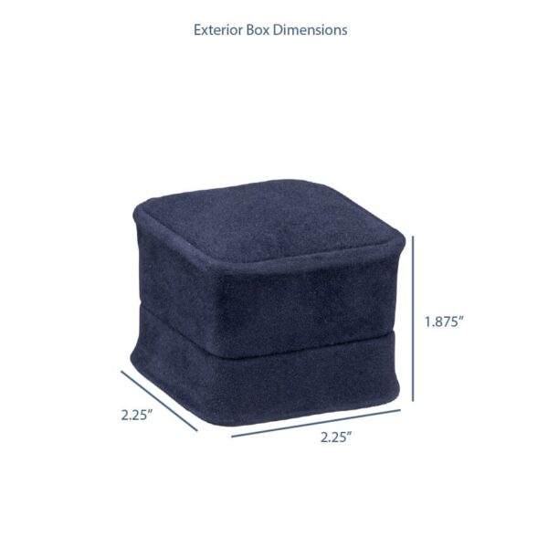 Premium Suede Ring Box – Custom Ornate Collection Luxury custom suede ring box with embossed logo, ornate branding, protective foam insert for engagement rings