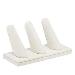 Suede 3-Finger Ring Display Stand – Custom Jewelry Display Riser