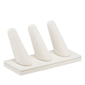 Suede 3-Finger Ring Display Stand – Custom Jewelry Display Riser