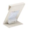 Premium suede ring display stand with custom logo branding for jewelry retail and boutique showcases