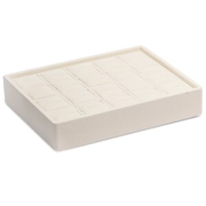 Suede Stackable Ring Tray with 20 Slots – Custom Jewelry Display