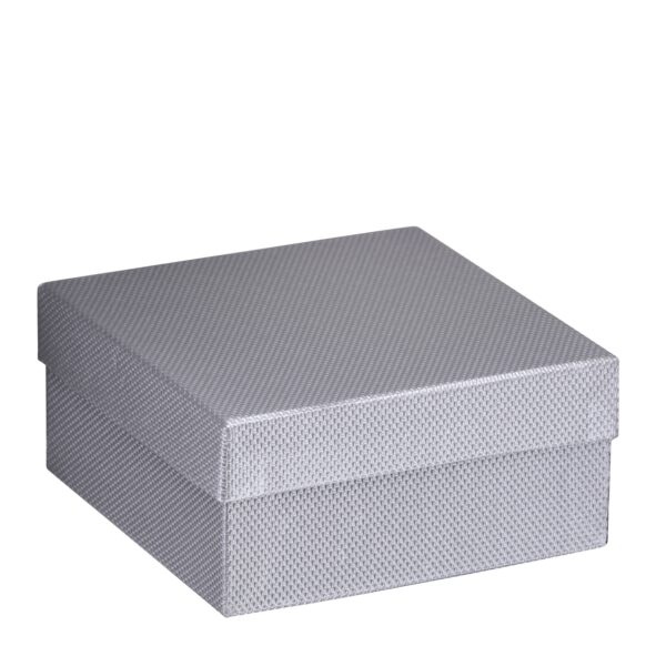 Large T-style earring box with contemporary weave texture, custom OEM jewelry packaging for retail display and gifting