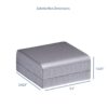 Large T-style earring box with contemporary weave texture, custom OEM jewelry packaging for retail display and gifting