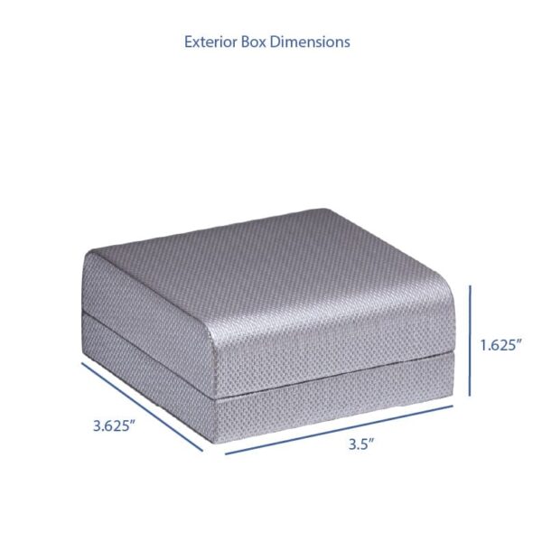 Large T-style earring box with contemporary weave texture, custom OEM jewelry packaging for retail display and gifting
