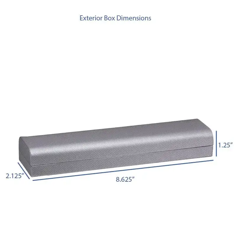 Weave-textured rigid bracelet box with custom closure and interior velvet padding, customizable jewelry packaging