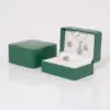 Custom eco-friendly travel jewelry organizer box with customizable branding and foam inserts