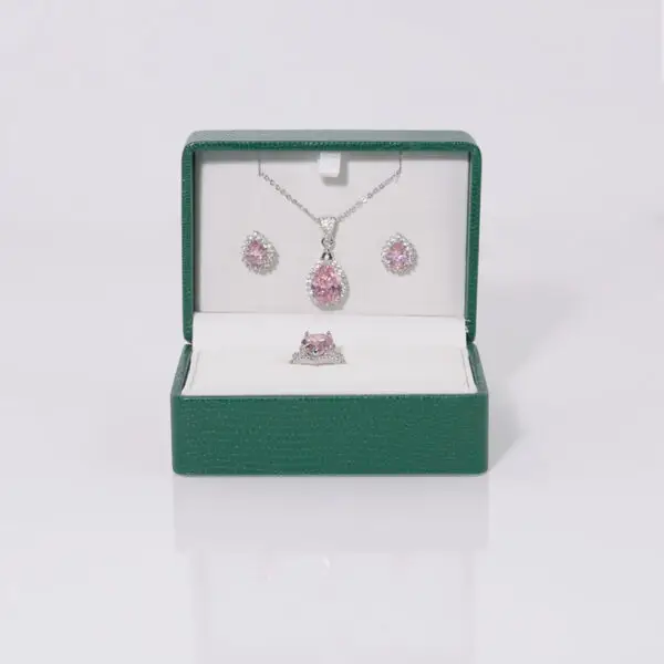 Custom eco-friendly travel jewelry organizer box with customizable branding and foam inserts