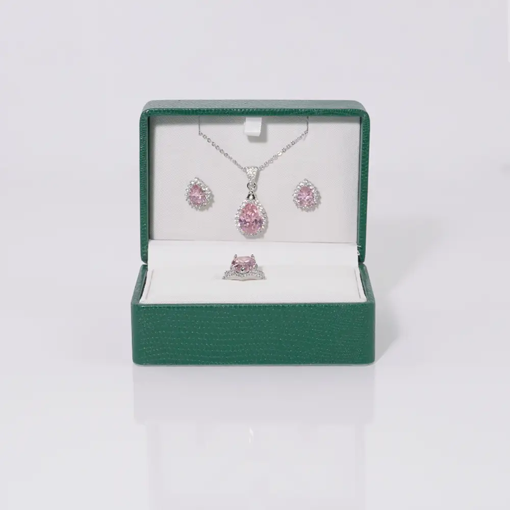 Eco-friendly custom travel jewelry box with compartments, padding, and branded customization options