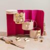 Custom Modular Travel Jewelry Roll Case with Branded Storage Custom modular travel jewelry roll case with rotating compartments, branded exterior, and internal storage layout