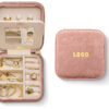 Custom Travel Jewelry Case – OEM Private Label Packaging Custom travel jewelry case with velvet lining, compartments, and embossed logo for jewelry brands and retailers