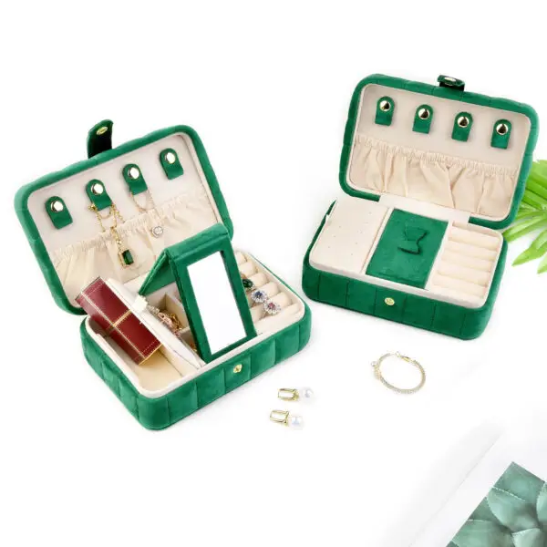Custom travel jewelry case in 130+ color options — factory-direct OEM wholesale organizer for jewelry brands and boutiques
