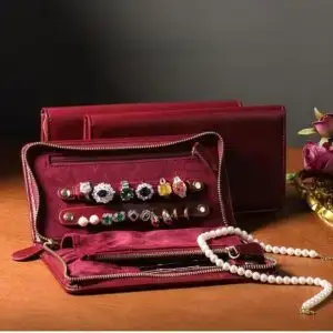 Custom Burgundy PU Leather Travel Jewelry Cases – Wholesale u0026amp; OEM