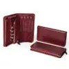 Custom Burgundy PU Leather Travel Jewelry Cases – Wholesale & OEM Burgundy PU leather travel jewelry case with customizable compartments, magnetic closure, and logo branding for wholesale