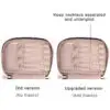 Custom branded travel jewelry organizer storage roll with logo printing and adjustable compartments
